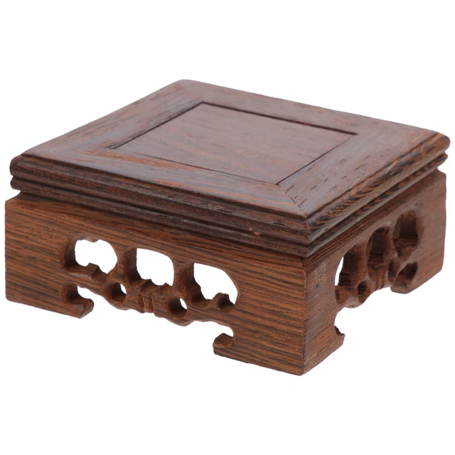 Cuadrado arte base de madera decoración soporte de visualización plantador elevador figura