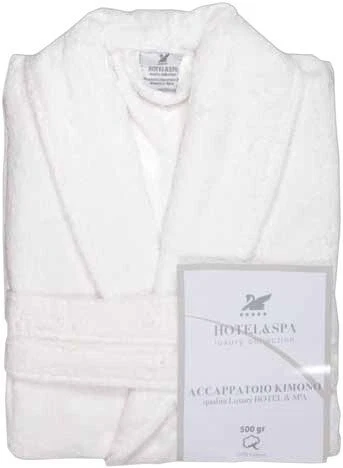 Accappatoio In Spugna A Riccio 500 Gr/mq - Collo A Scialle, Taglia XXL - Morbido E Super Assorbente - Foto 2