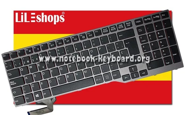 Teclado portátil para Fujitsu LifeBook H730 H760 H770 H970 japonés JP