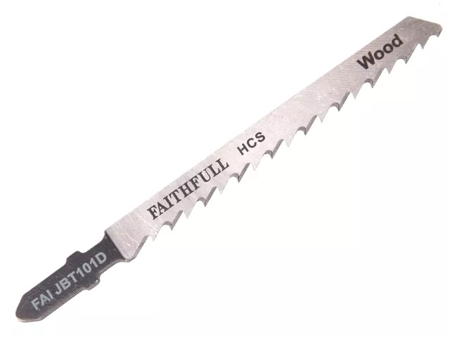 Faithfull Bosch Makita Dewalt Jigsaw Blades T111C Wood Cutting x5 Blade T Shank
