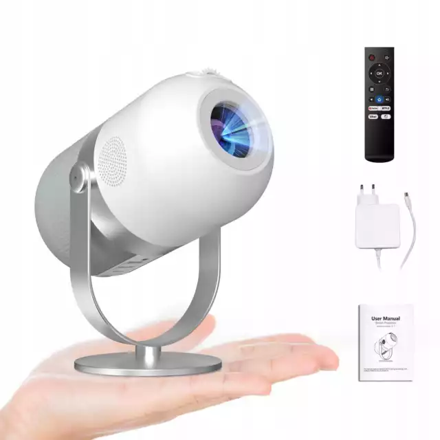 MINI PROJECTOR 360 ANDROID 9.0 Beamer Heimkino WiFi Miracast Aircast FULL HD