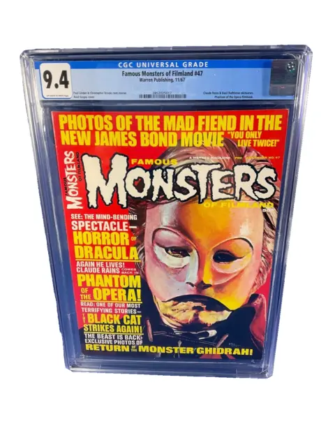 Vintage, Famous Monsters of FilmLand, #47, Nov 1967, Warren Publishing, CGC 9.4