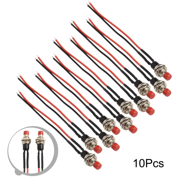 Lot De 10 Mini-interrupteurs Marche/arrêt à Bouton-poussoir Momentané