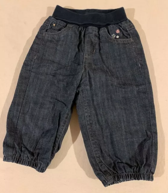 Pantalon en jean bleu, taille 12 mois, marque Grain de Blé