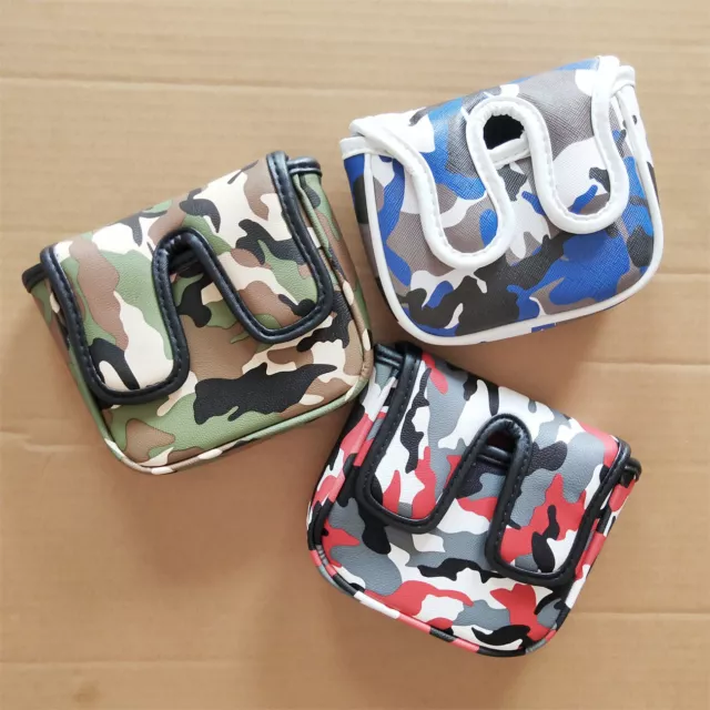 1pc Camouflage Magnetic Golf Square Mallet Head Cover for Center Shaft Putter