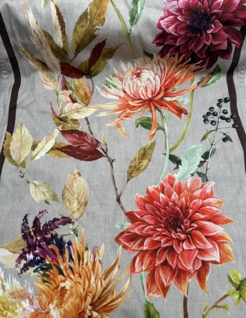 NEW Williams Sonoma Harvest Bloom Table Runner 16 x 108 Floral Leaf Multicolor 3