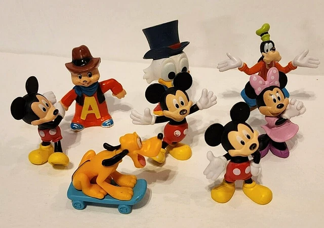 disney figures lot Mickey Minnie Goofy Pluto Donald Alvin small