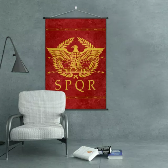 Ancient Roman Period Cultural Symbol Scroll Poster Empire Banner Home Decor