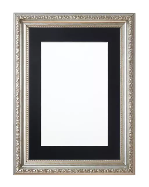 Ornate Swept  Picture Frame Photo Frame Poster Frame with Mount  Gold , Silver 2