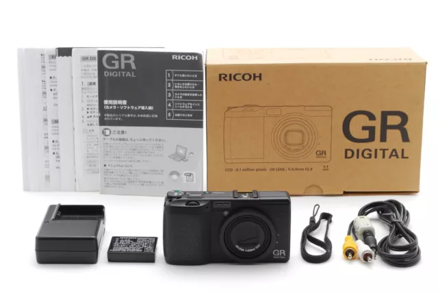 [Near MINT+++ / Box]  Ricoh GR Digital 8.1MP Black Compact Digital Camera JAPAN