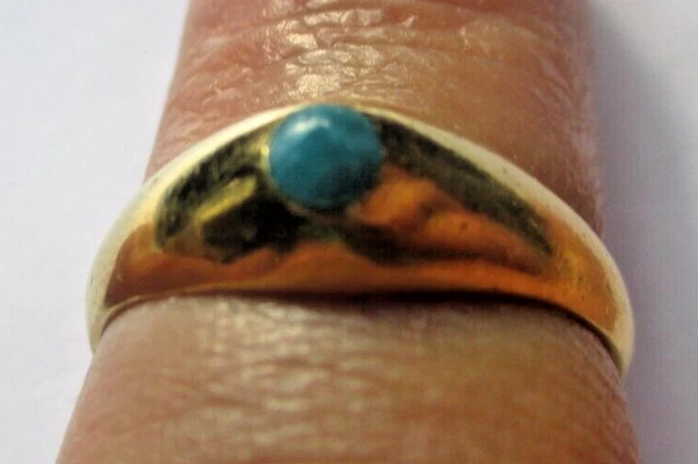 Bague Vintage Plaqué Or – Taille 54, Style Jonc, Avec Cristaux