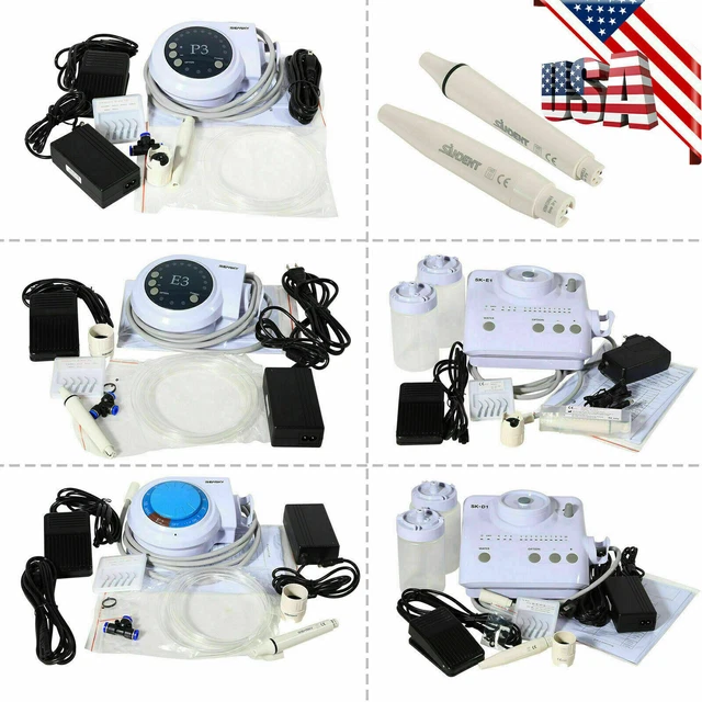 Dental Portable Ultrasonic Piezo Scaler + Handpiece + Tips +(Bottles) CE&FDA