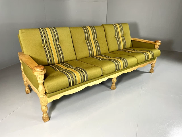EB5574 Vintage Danish Mid Century Sofa, Kjaernulf Style, Oak, 1970s, Retro M3SS