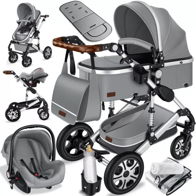 RETOURE Loops 3 in 1 Kombi-Kinderwagen Buggy Reisebuggy inkl. Auto- Babyschale