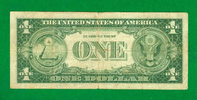 $1 1935-G 1 D/J Block Blue Seal Silver Certificate Circ. With Motto 2