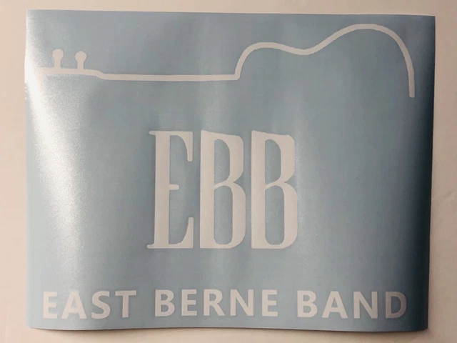 Custom BandLogo (Set of 2) White High Quality Permanent Vinyl MadeUSA 13.5”X 11”