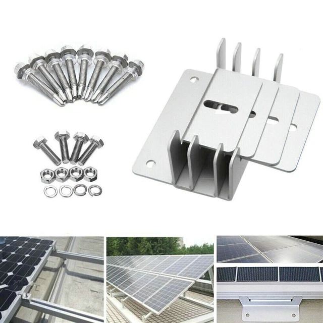 Soporte de módulo solar ángulo Z en juego completo de 4 paneles de aleación de aluminio