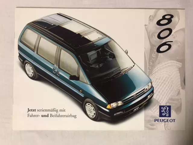 Peugeot 806 Prospekt Reklame Werbung Auto Geschenk Broschüre Rarität