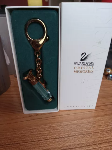 Swarovski Crystal Memories Figurine GOLF BAG Key Ring 191632 Exc