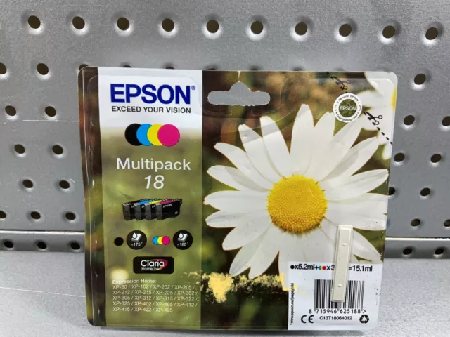 Epson Original T18 Multipack Tintenstrahlpatronen B/C/M/Y (Daisy)