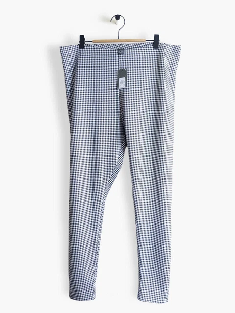 Primark black white houndstooth skinny legging Size L - BNWT