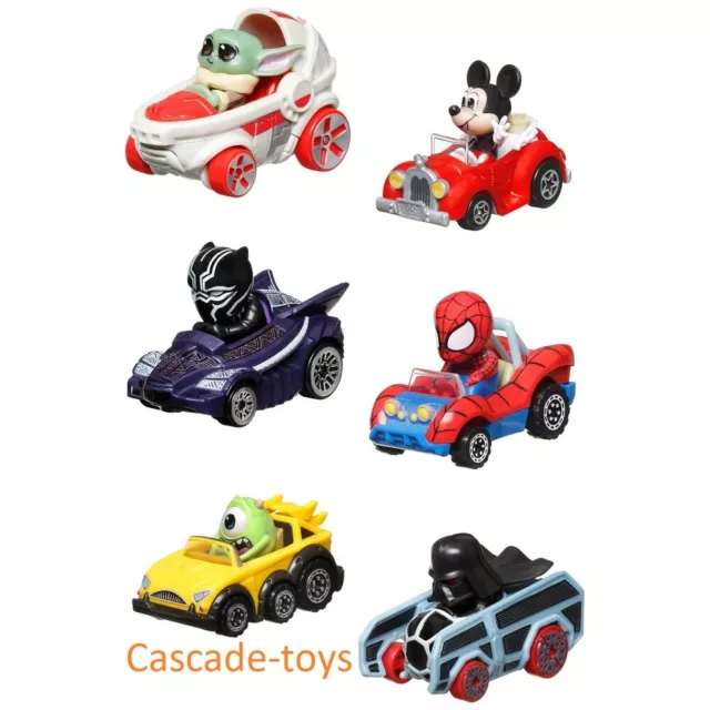 Hot Wheels 1.64 Disney Racer Verse Die-cast Character Cars - Choose Your  Car