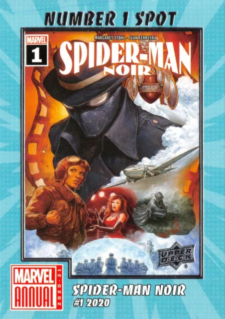 Marvel Annual 2020-21 (UD) NUMBER 1 SPOT Insert N1S-13 / SPIDER-MAN NOIR #1 2020