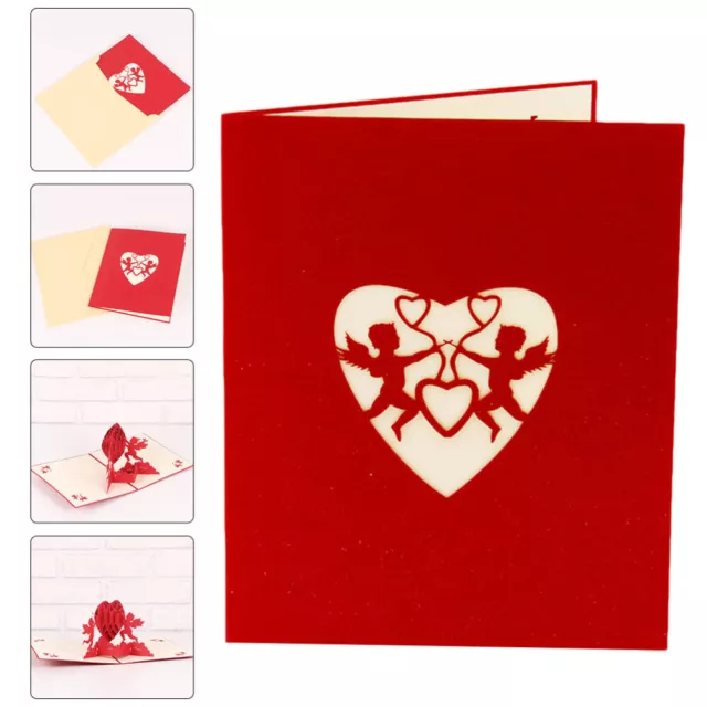 1pc Valentinstag-Grußkarten Herz Form Memos Liebevolle Segen Karten Jahrestag