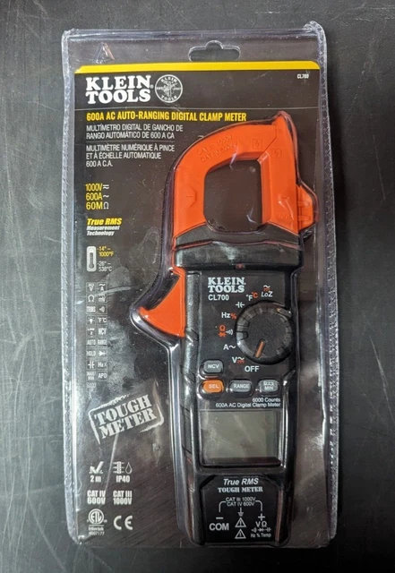 Klein Tools 600A AC Auto-Ranging Digital Clamp Meter CL700 BRAND NEW