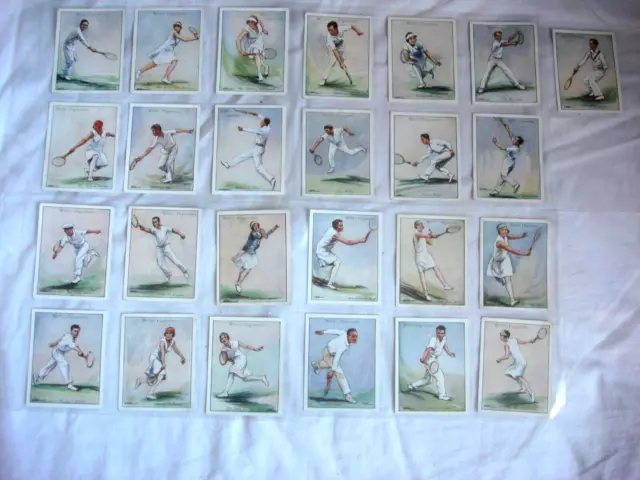 Will's Cigarette Card Set - Lawn Tennis 1931 - 25 Large  Set - Good/Con.