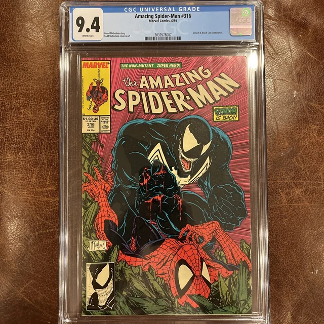 AMAZING SPIDER-MAN #316 CGC 9.4 1ST VENOM COVER TODD McFARLANE 1989