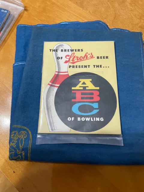 Vintage Stroh's Beer 1956 The ABC of Bowling Booklet