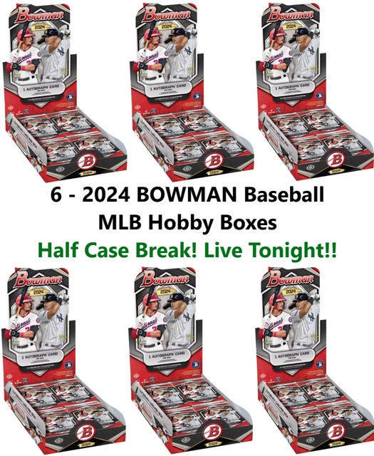 TORONTO BLUE JAYS Break 685 x6 2024 BOWMAN Baseball Hobby Box Half