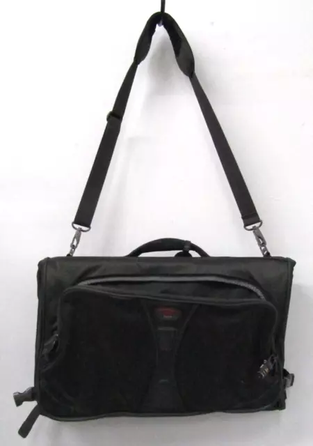 TUMI 'T-Tech' Black Nylon Tri-Fold Garment Shoulder Bag - 5536D