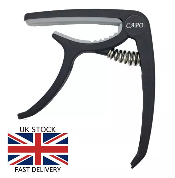 Guitar Capo - BLACK - Trigger Capo For Guitar - Acoustic And Electric - UK Stock