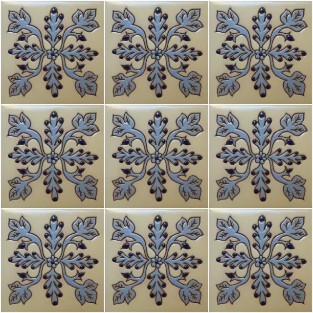 Mexican Tiles High Relief Ceramic Cuerda Seca Malibu Santa Barbara Tiles CS-31 2