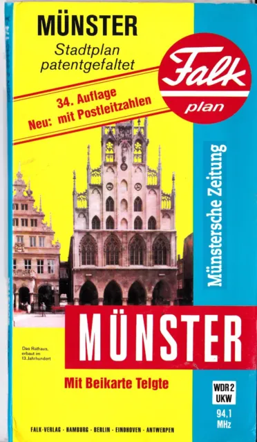 Falk Stadtplan Münster 1994  34. Auflage