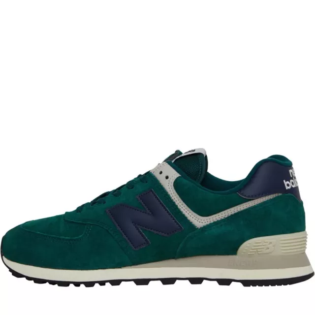 New Balance Herren 574 Turnschuhe Grün/Marineblau Wildleder Schuhe