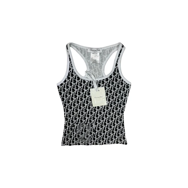 00s Christian Dior trotter cropped top