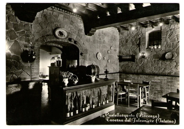 Cartolina - Castellarquato (Piacenza) - Taverna del Falconiere - FG - NV