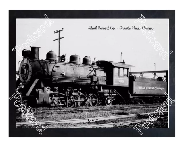 Historic Ideal Cement Co. - Grants Pass, Oregon Train Postcard 1