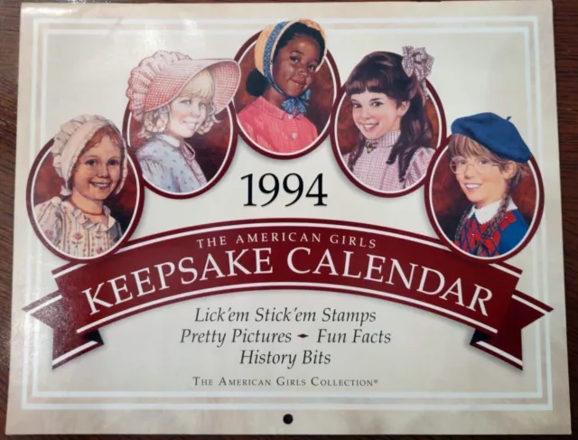 VTG American Girl 1994 Keepsake Calendar with Stickers ~ Unused