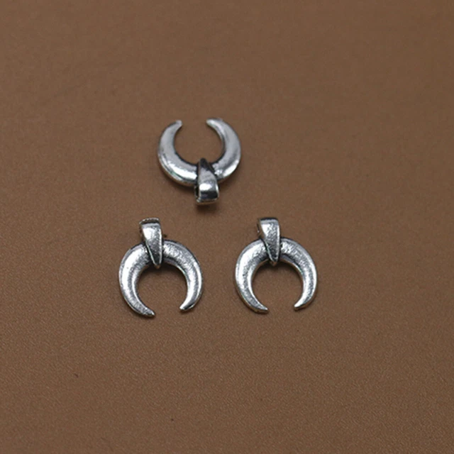 100 stücke Legierung Ox Hörner Anhänger Charme DIY Schmuckherstellung Zubehör 3