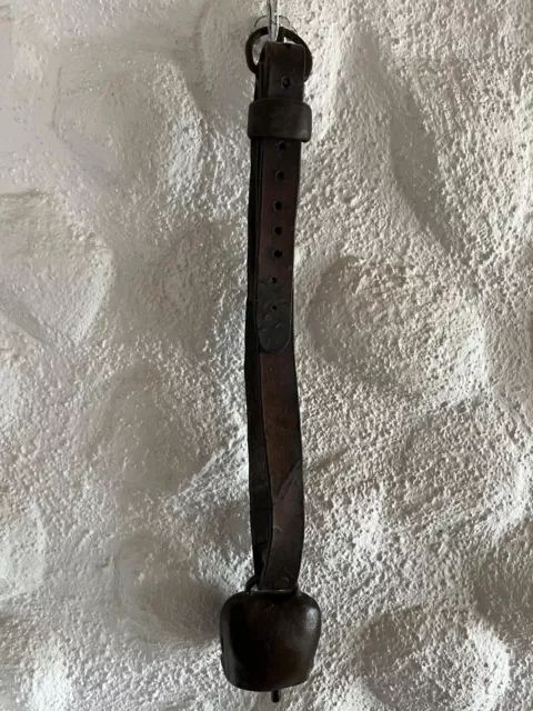 Original Messing Kuhglocke aus dem Allgäu mit Lederhalsband