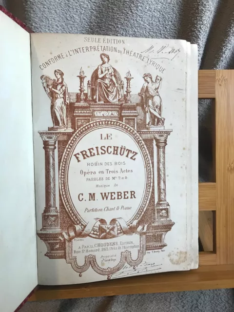 Carl Maria von Weber Le Freischutz partition chant piano française éd. Choudens