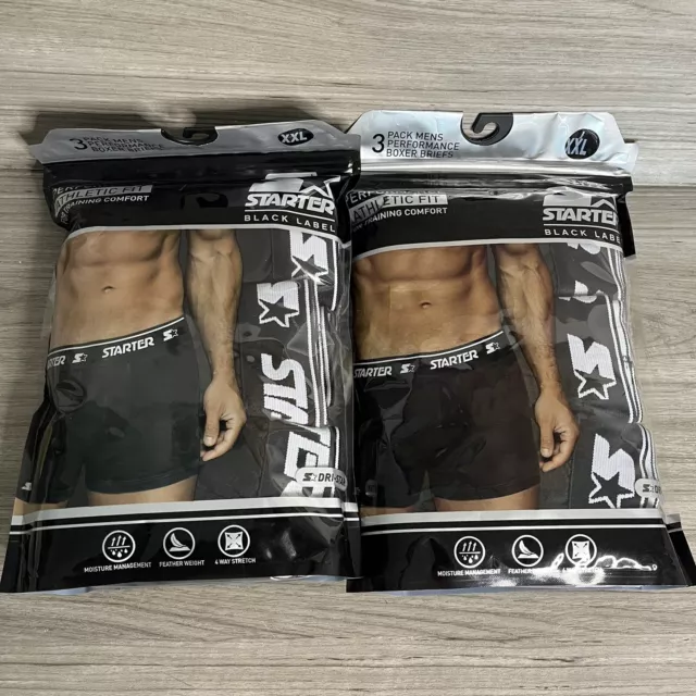 STARTER MENS BOXER Briefs Active Performance Breathable Underwear 3 or  6-Pack $21.99 - PicClick
