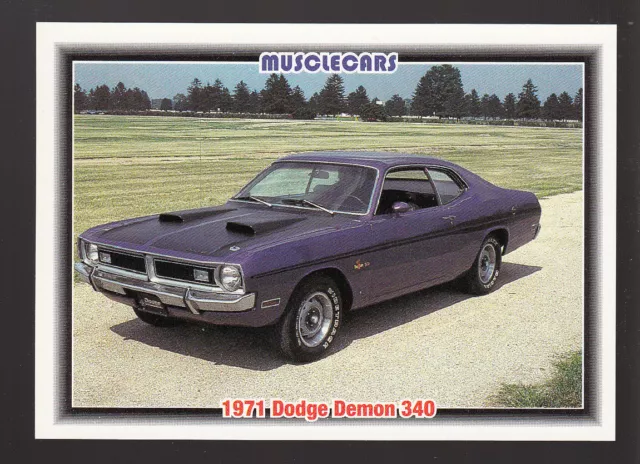 1971 DODGE DEMON 340ci V8 Mopar Muscle Car Photo 1992 SPEC TRADING CARD