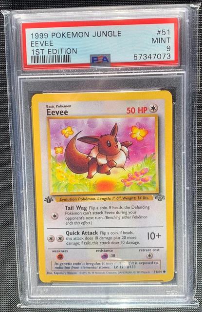 Eevee 1st Edition | 51/64 | Jungle | PSA 9 | Pokemon Card