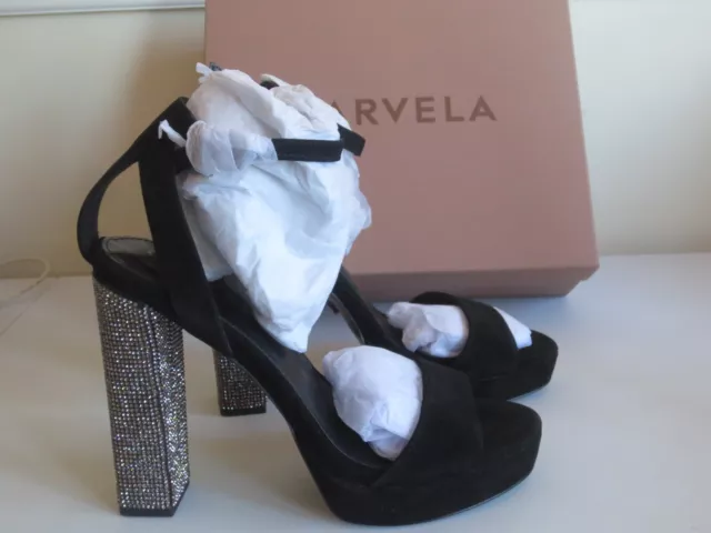 CARVELA BY KURT Geiger Womens UK Size 8 Black Suede Shoes Diamante