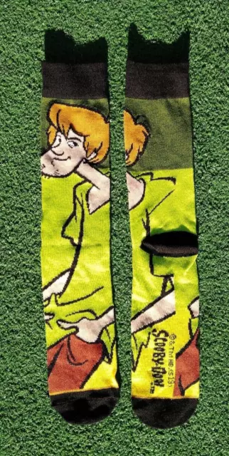 Hanna-Barbera Scooby-Doo Shaggy Cartoon Bioworld Adult Crew Socks 8-12 New